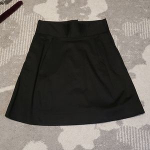 Oldnavy high waist black cotton a line skirt 4